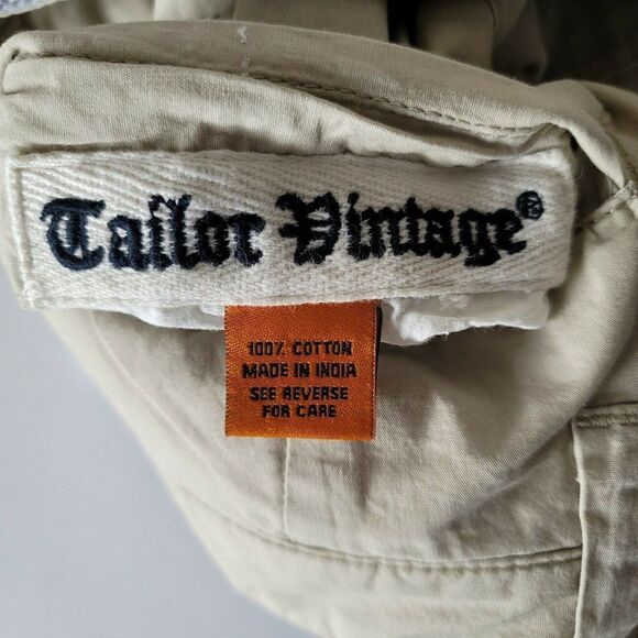 NWT Tailor Vintage Reversible Shorts Men's Size 28 Pastel Stripes and Khaki - Picture 7 of 8